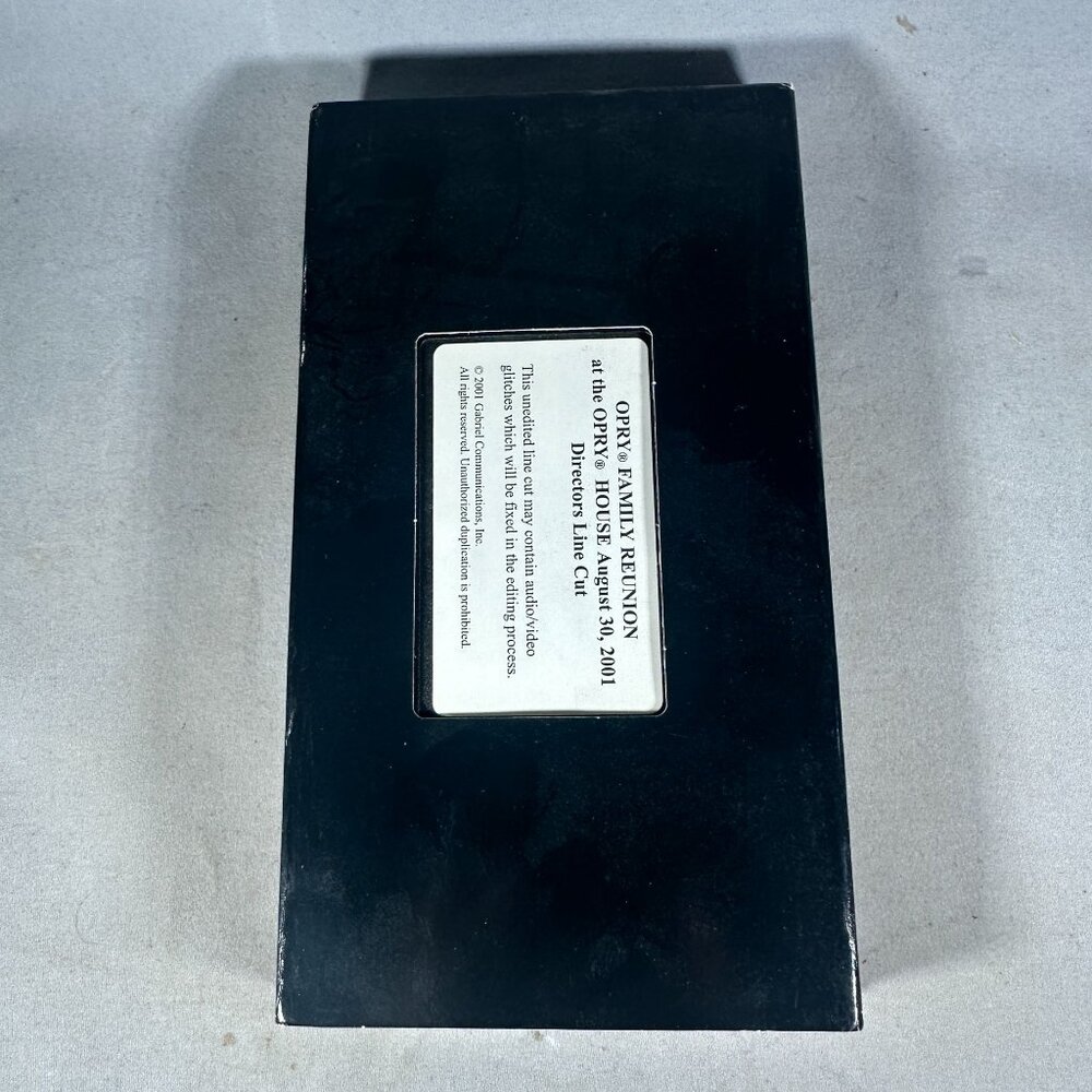 Opry Family Reunion At Opry House August 30 2001 Directors Fine Cut VHS Tape